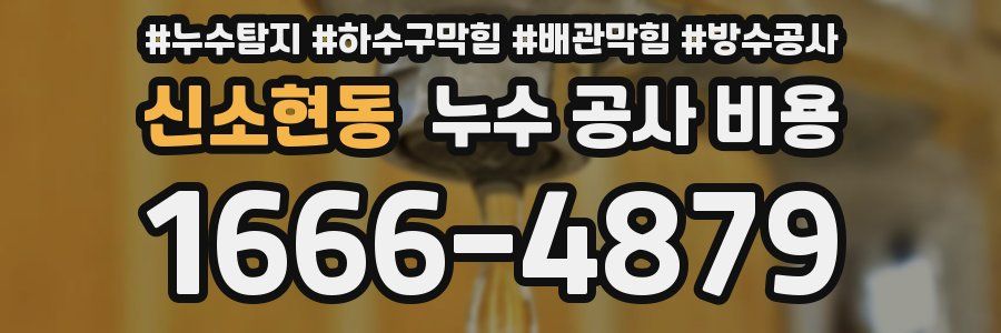 신소현동 누수 공사 비용