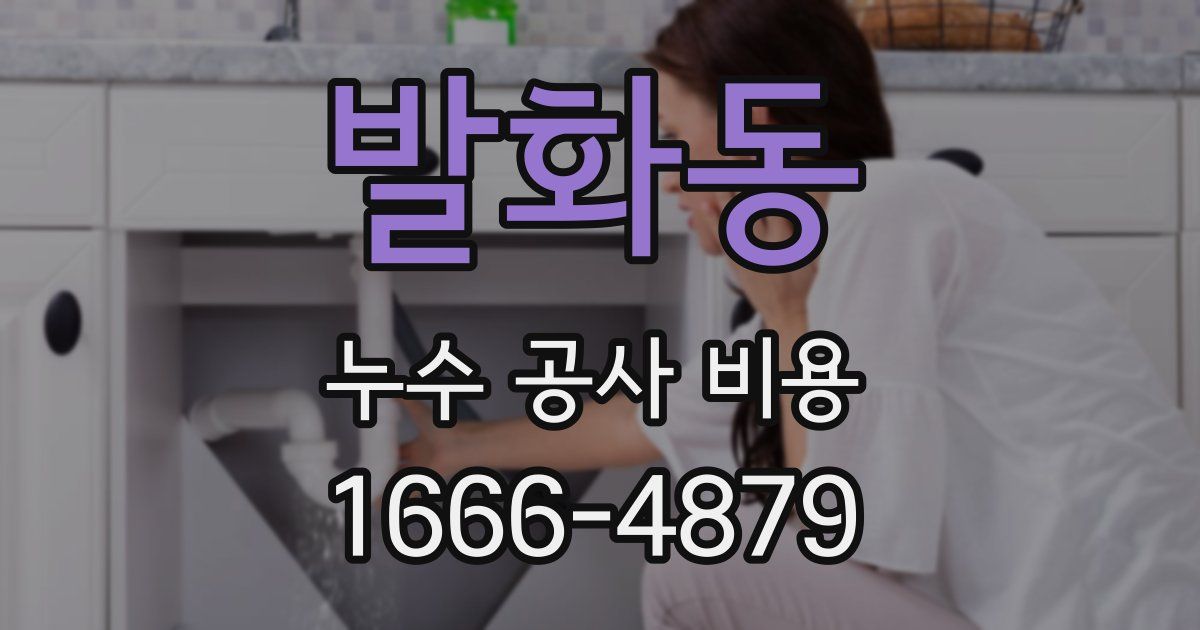 발화동 누수 공사 비용