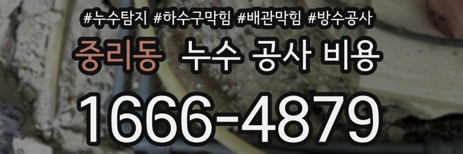중리동 누수 공사 비용