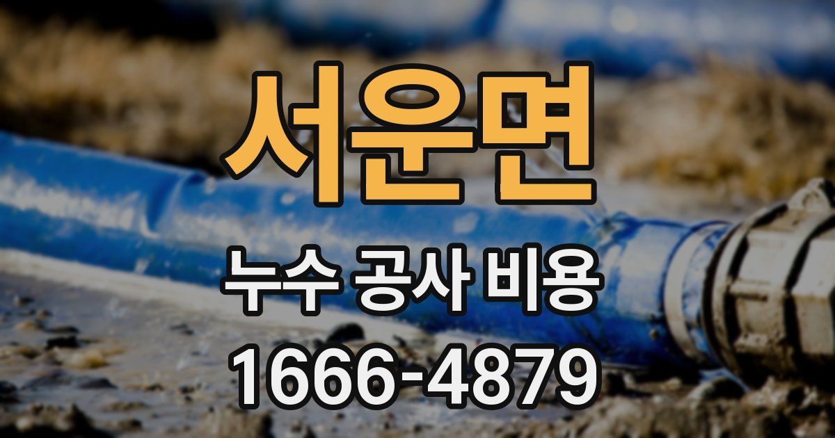 서운면 누수 공사 비용