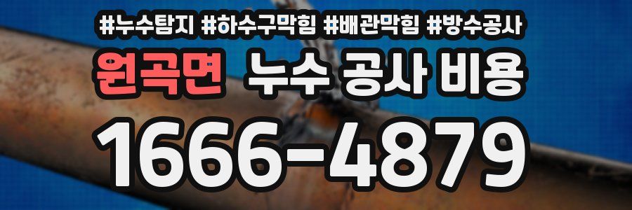 원곡면 누수 공사 비용