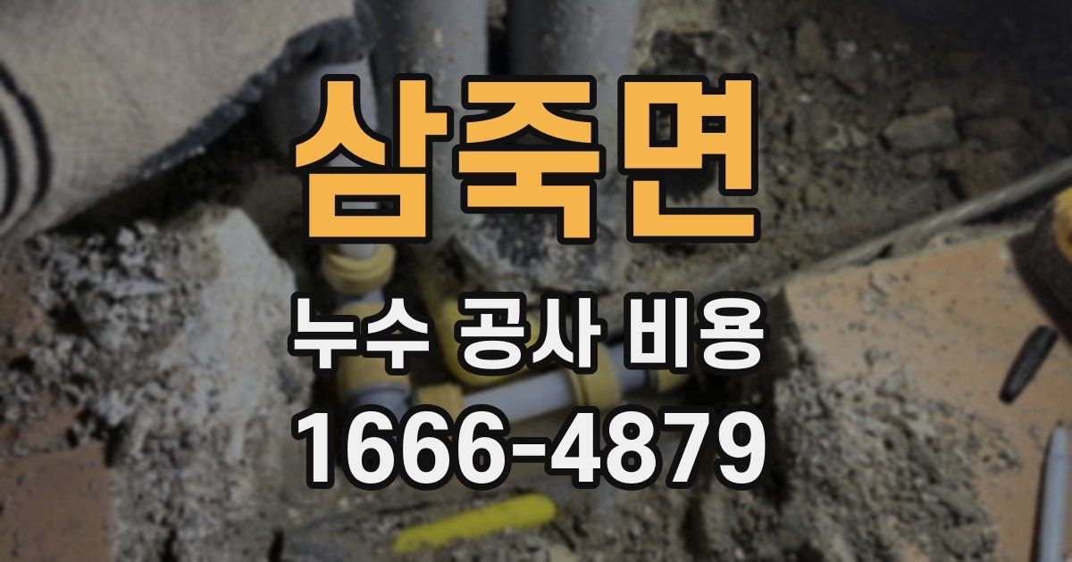삼죽면 누수 공사 비용