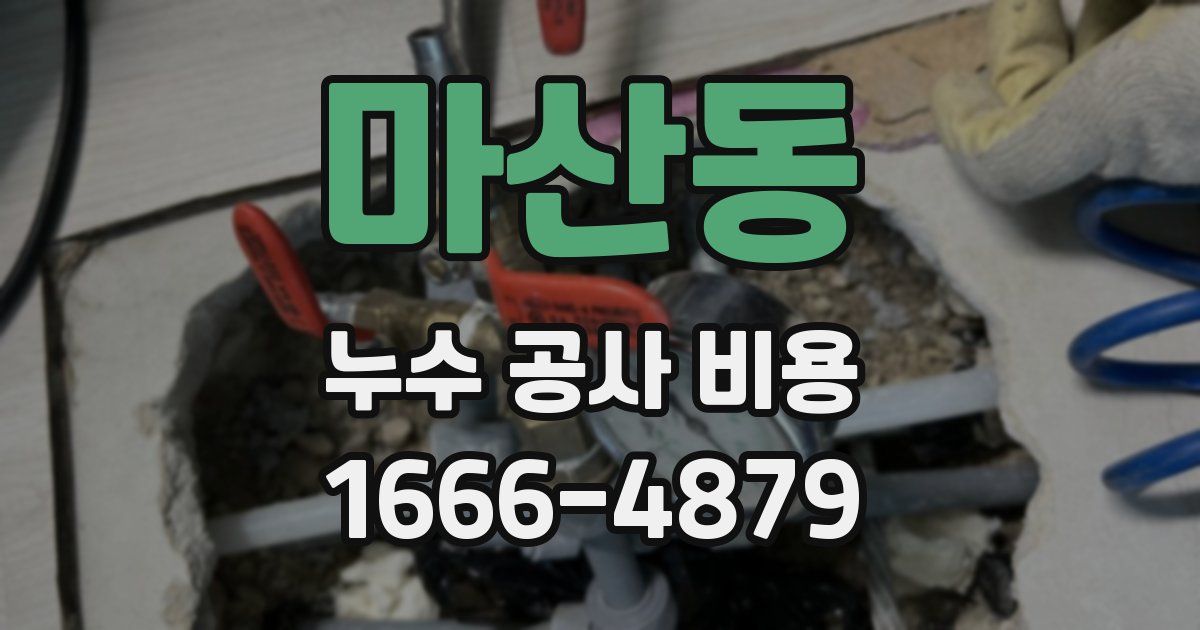 마산동 누수 공사 비용