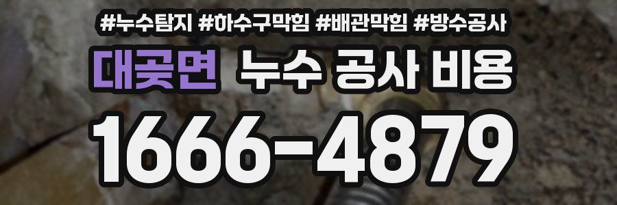대곶면 누수 공사 비용