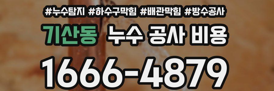 기산동 누수 공사 비용