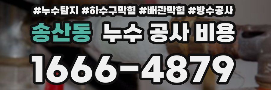 송산동 누수 공사 비용
