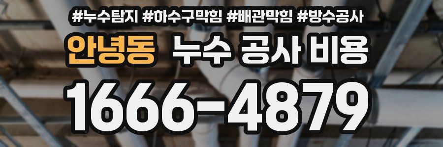 안녕동 누수 공사 비용