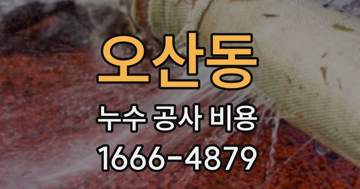 오산동 누수 공사 비용