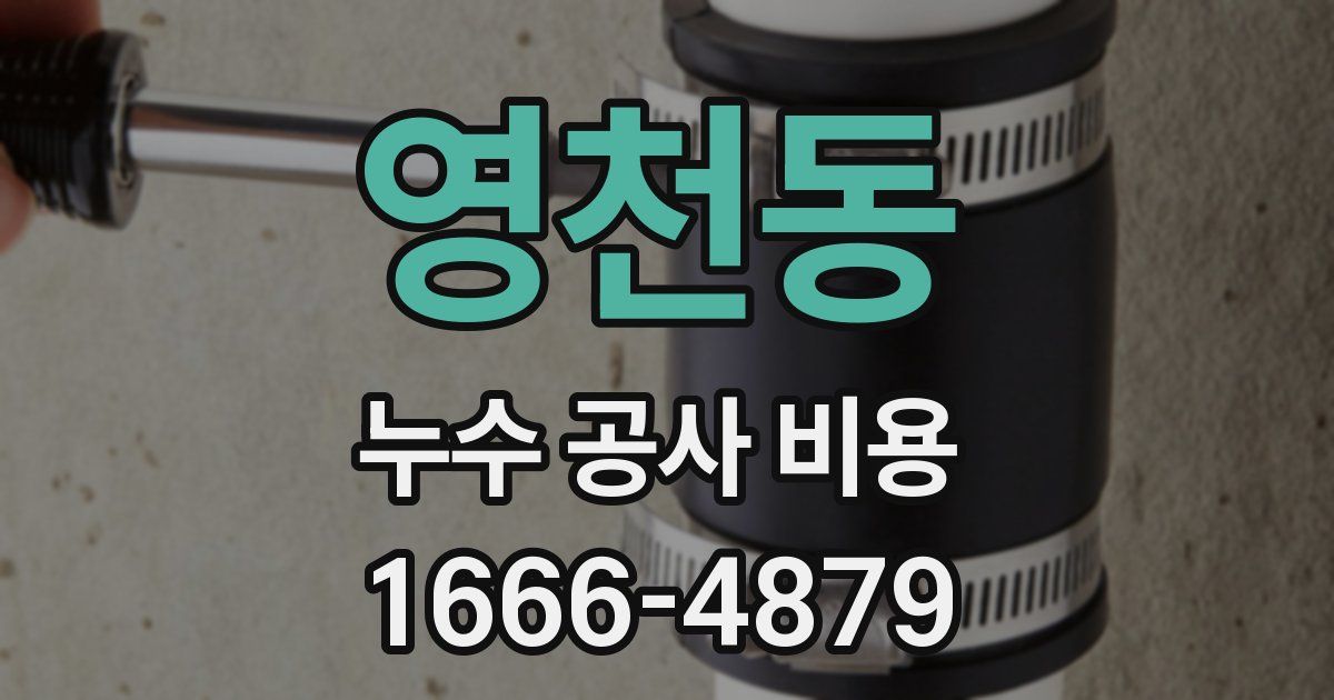 영천동 누수 공사 비용