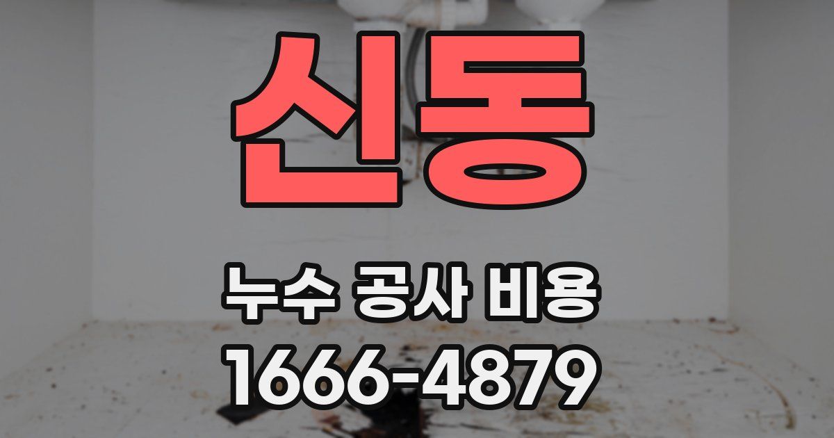 신동 누수 공사 비용