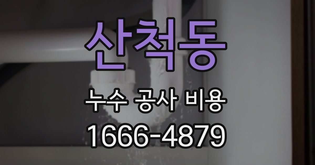 산척동 누수 공사 비용