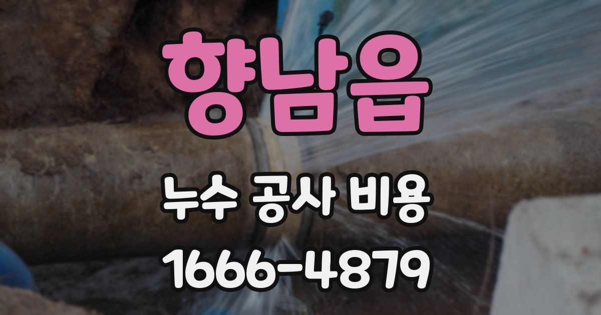향남읍 누수 공사 비용