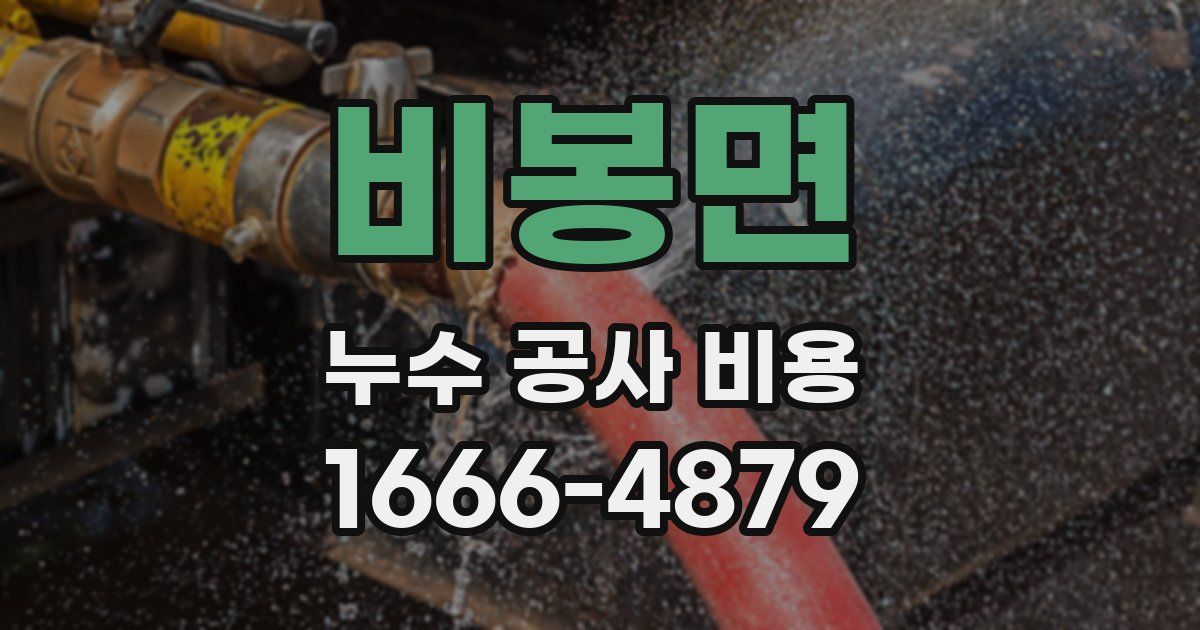 비봉면 누수 공사 비용