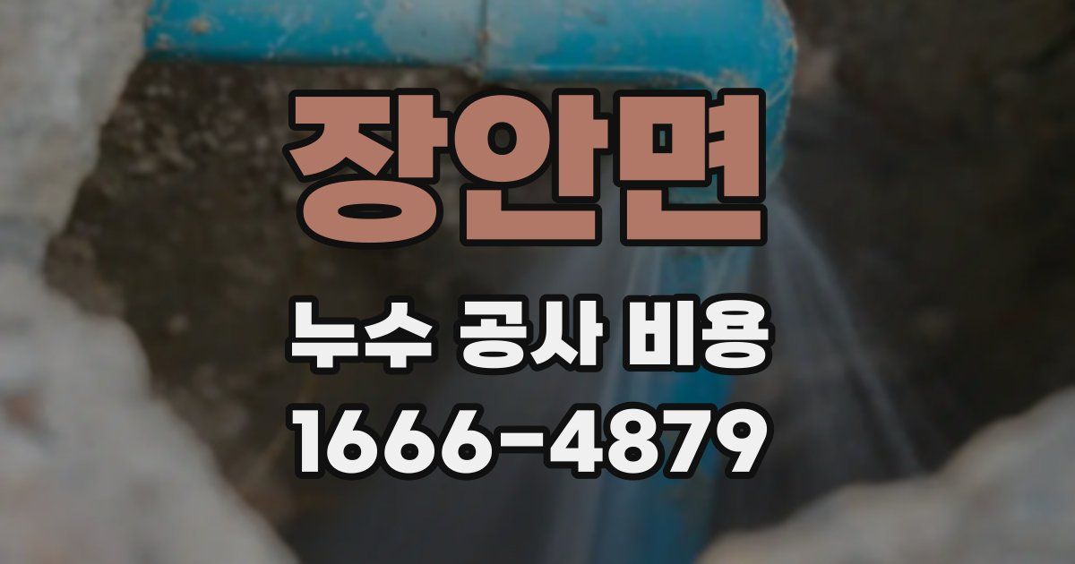 장안면 누수 공사 비용