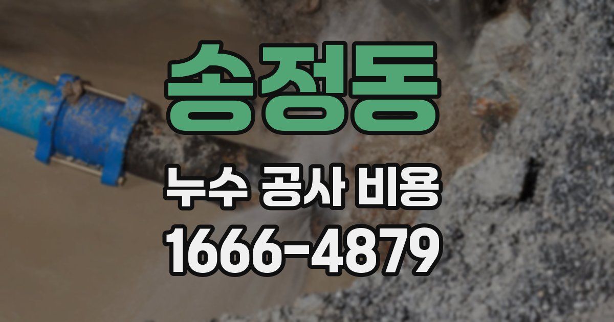 송정동 누수 공사 비용