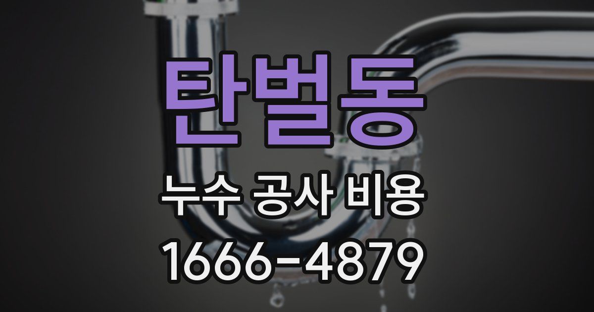 탄벌동 누수 공사 비용