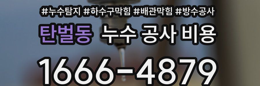 탄벌동 누수 공사 비용