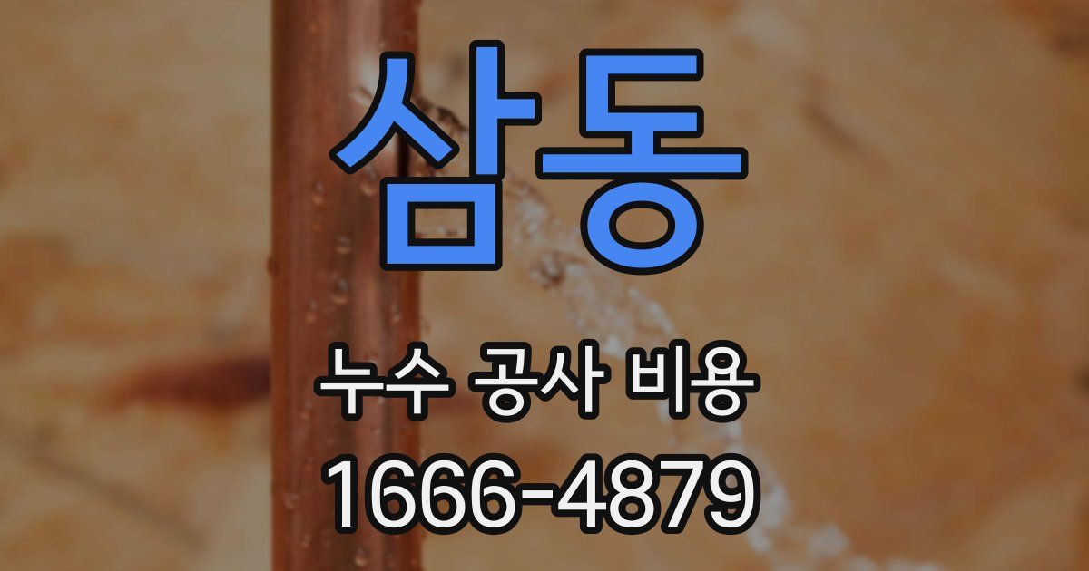 삼동 누수 공사 비용