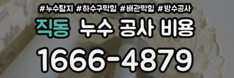 직동 누수 공사 비용