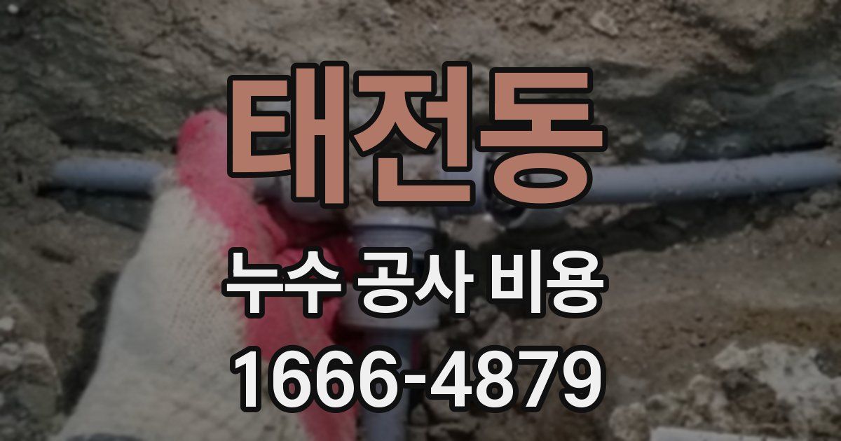 태전동 누수 공사 비용