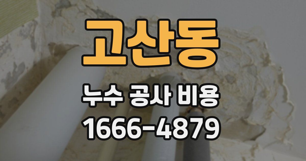 고산동 누수 공사 비용