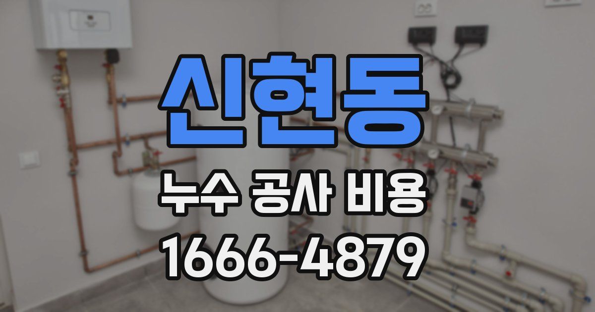 신현동 누수 공사 비용