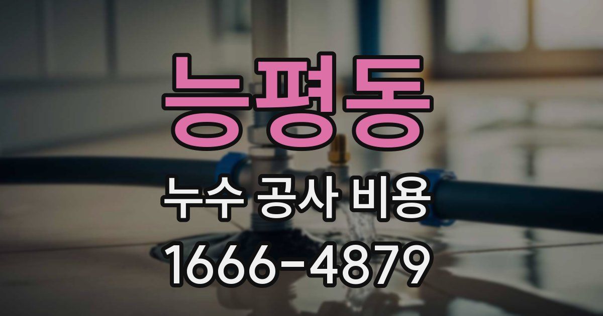 능평동 누수 공사 비용