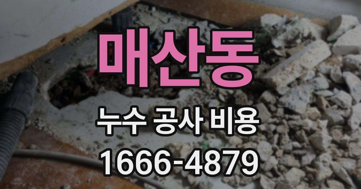 매산동 누수 공사 비용