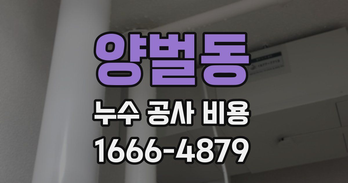 양벌동 누수 공사 비용