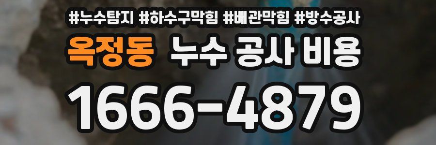 옥정동 누수 공사 비용
