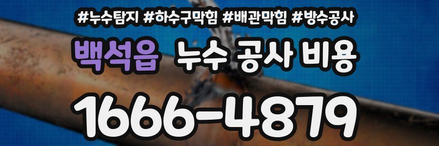 백석읍 누수 공사 비용