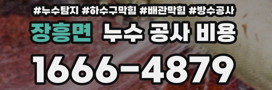 장흥면 누수 공사 비용