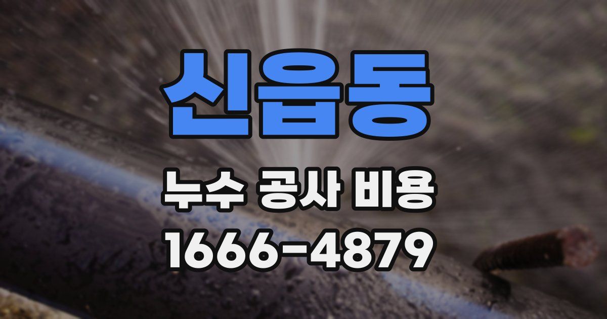 신읍동 누수 공사 비용