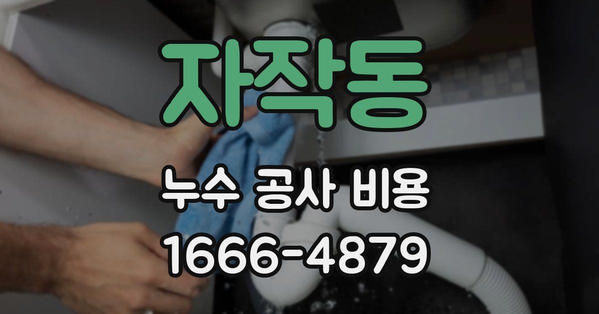 자작동 누수 공사 비용