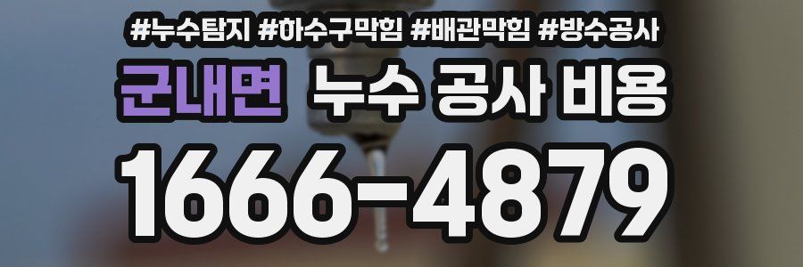 군내면 누수 공사 비용