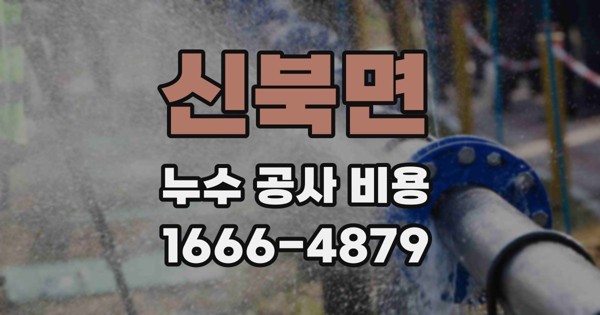 신북면 누수 공사 비용