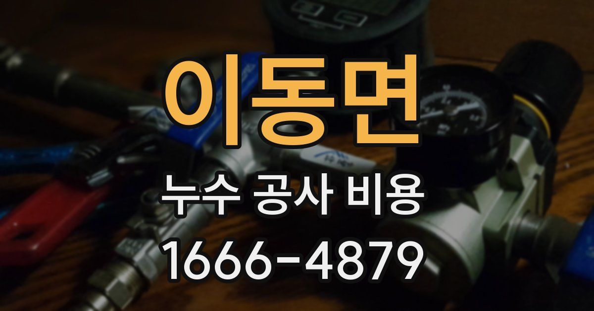 이동면 누수 공사 비용