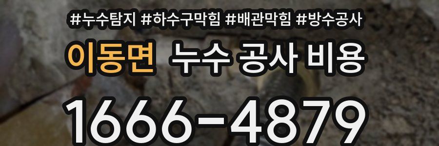 이동면 누수 공사 비용