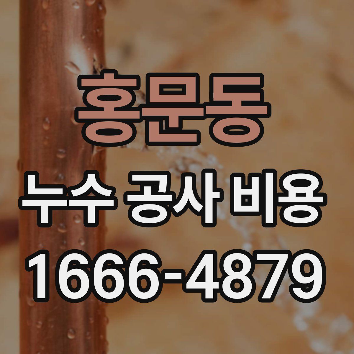 홍문동 누수 공사 비용