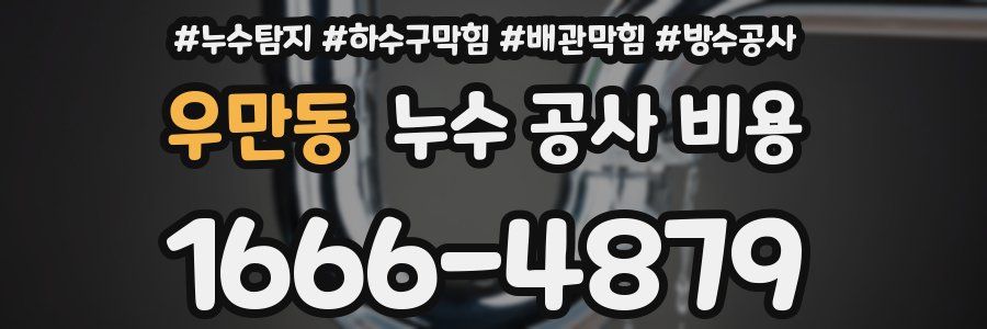 우만동 누수 공사 비용