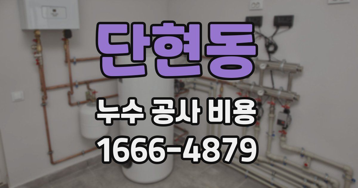 단현동 누수 공사 비용