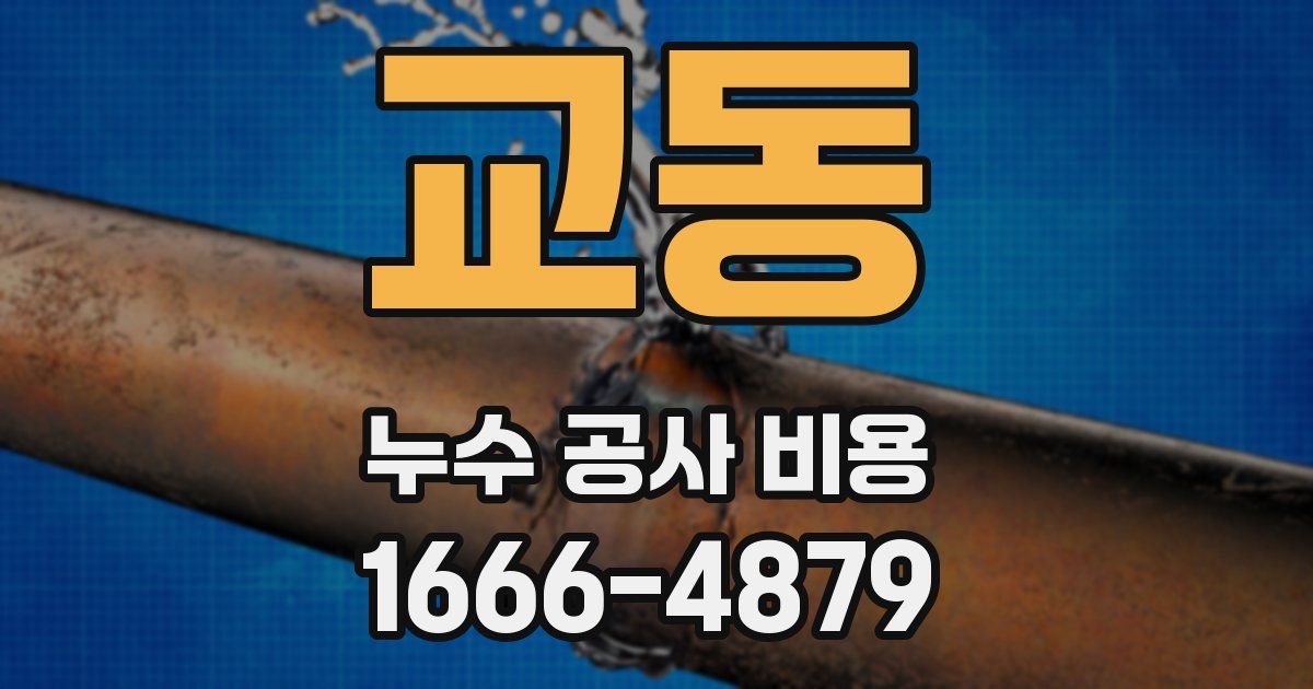 교동 누수 공사 비용