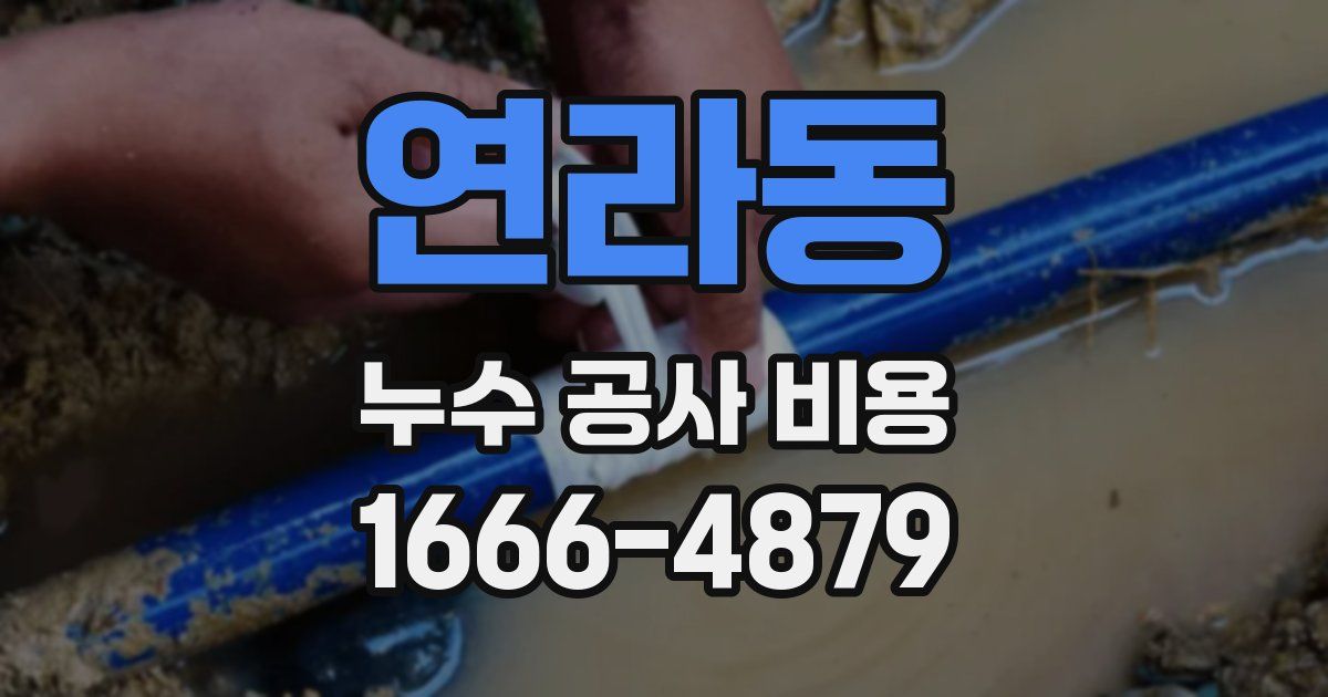 연라동 누수 공사 비용