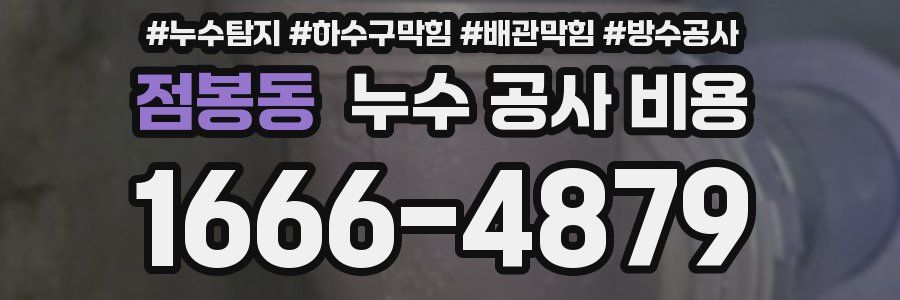 점봉동 누수 공사 비용