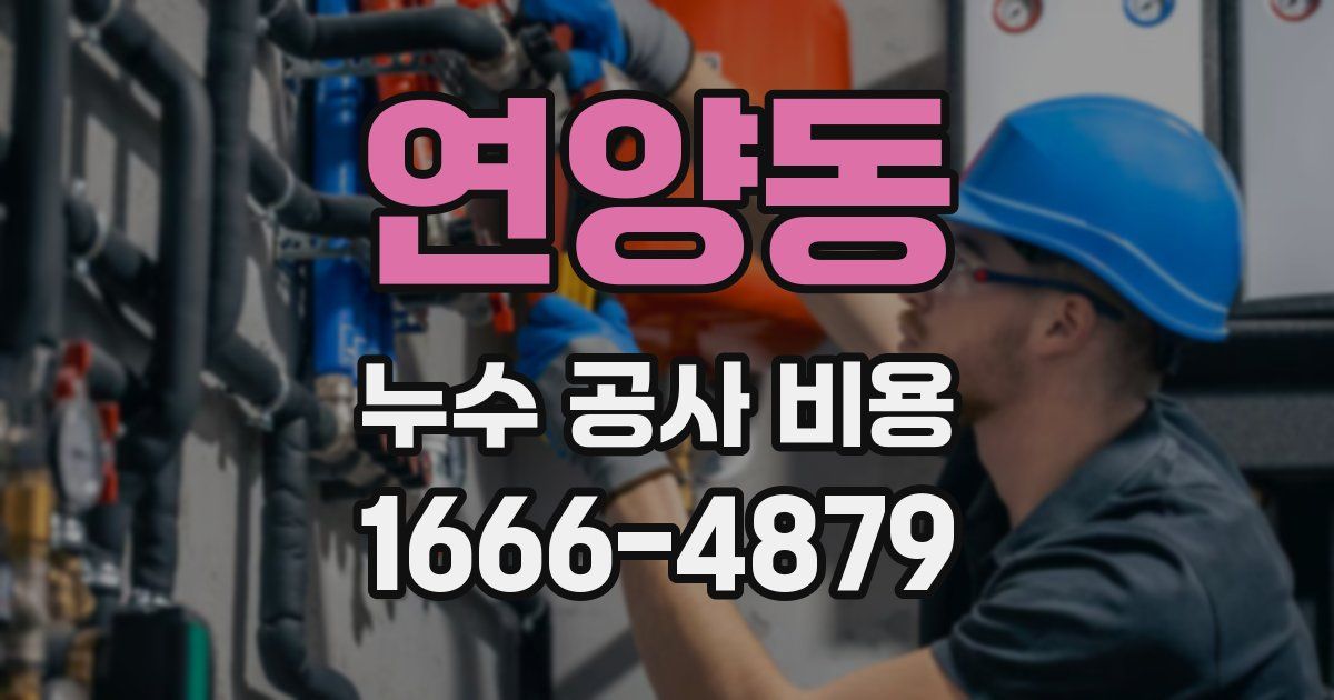 연양동 누수 공사 비용