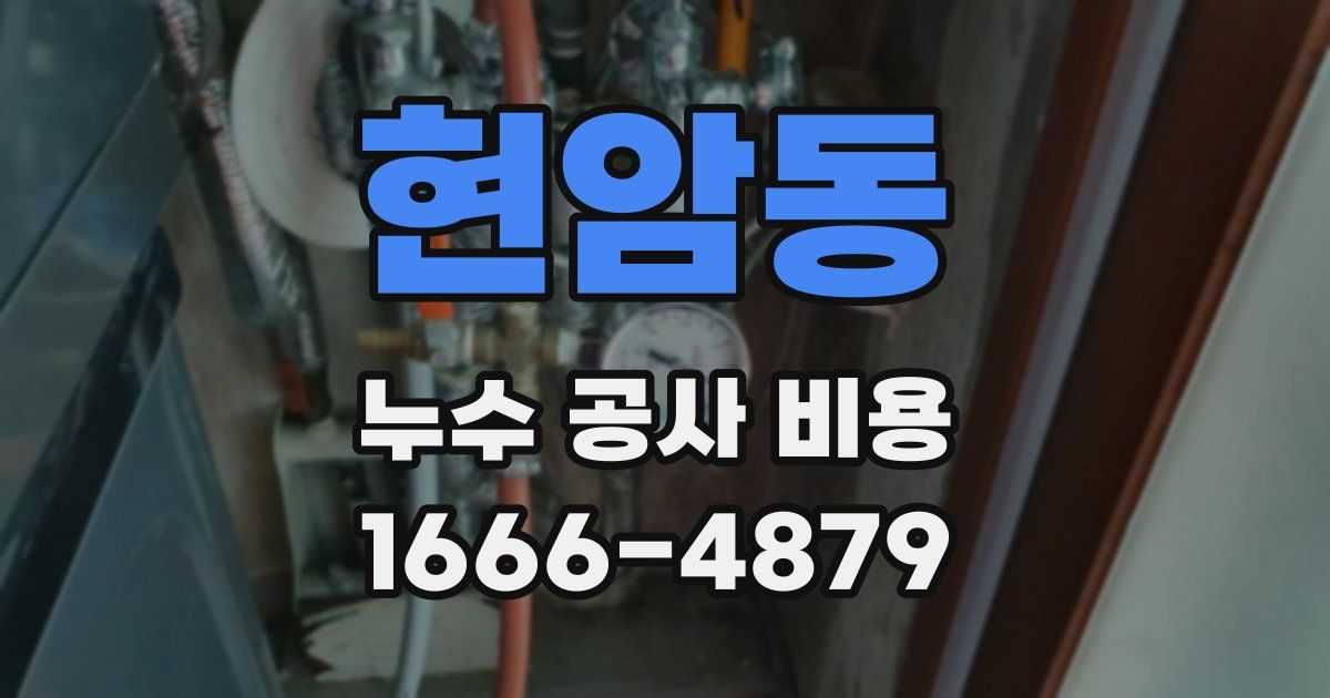 현암동 누수 공사 비용