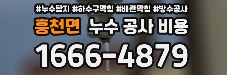 흥천면 누수 공사 비용