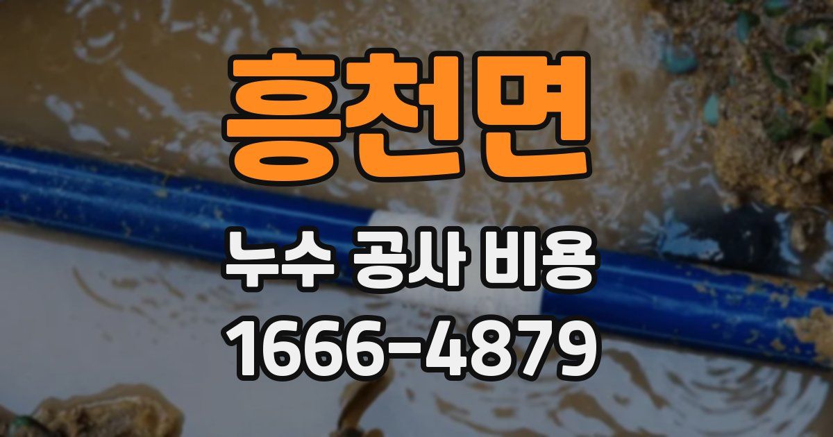 흥천면 누수 공사 비용