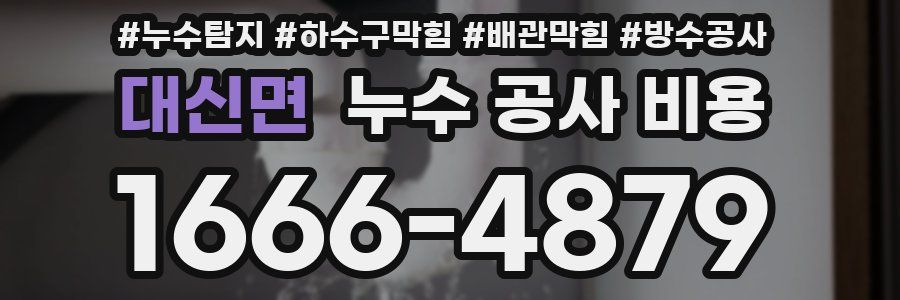 대신면 누수 공사 비용