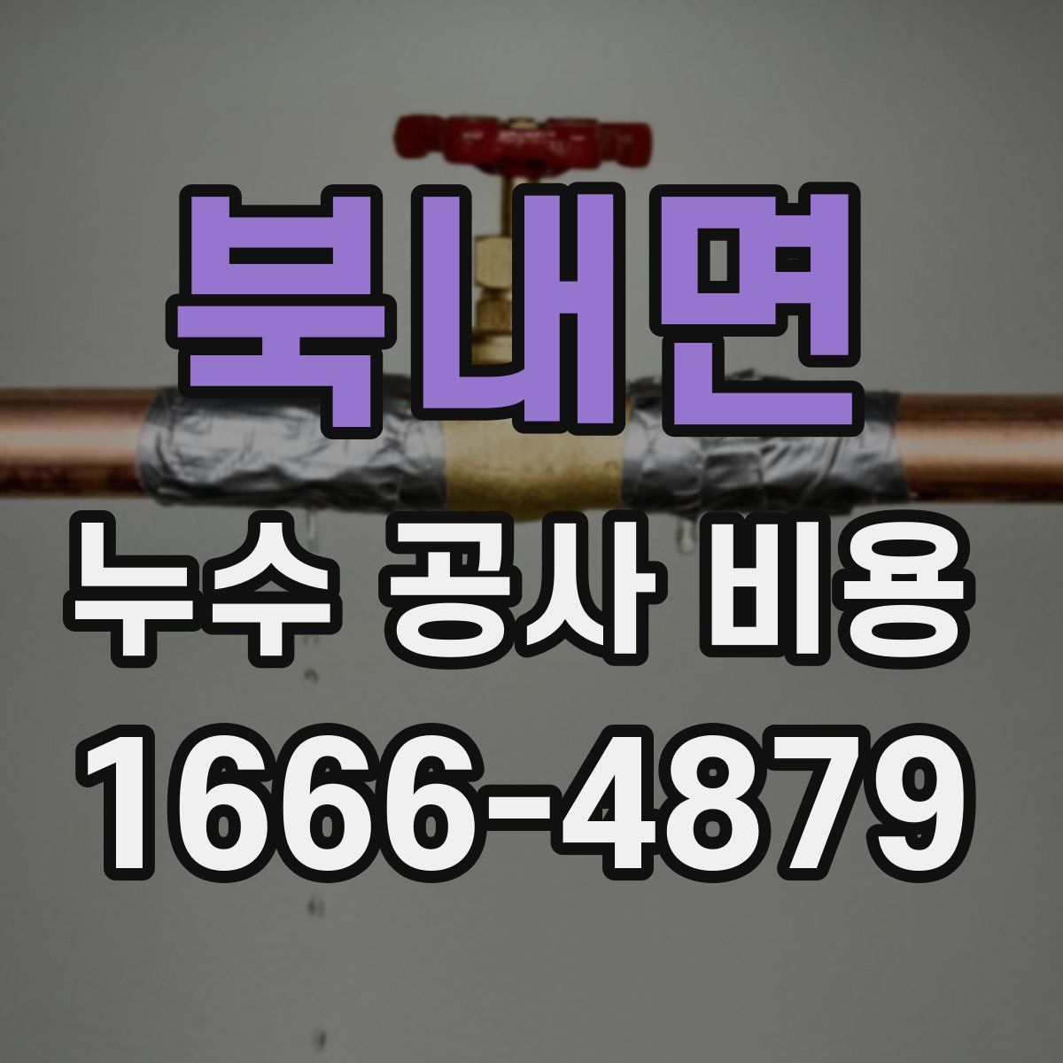 북내면 누수 공사 비용
